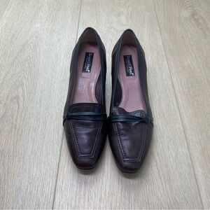 BeautiFeel Brown Leather Bow Leather Pumps